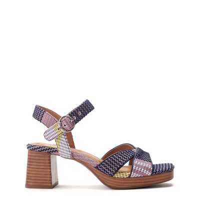 Grechian Navy Textile Sandals