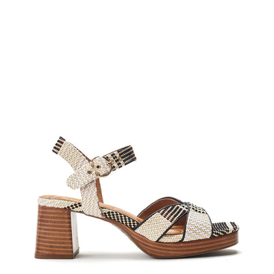 Grechian Off White Textile Sandals