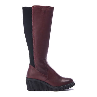 Harpette Burgundy Leather Boots