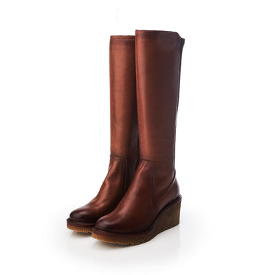 Harpette Tan Leather Boots