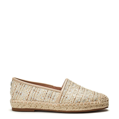 Helio Natural Metallic Raffia Shoes