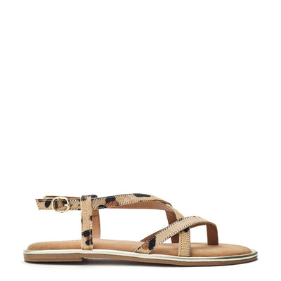 Jacaran Leopard Pony Hair Sandals