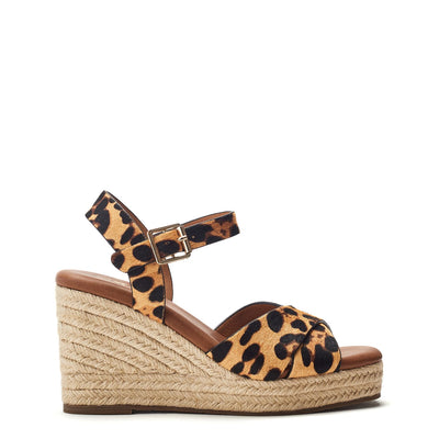 Jasminium Leopard Pony Hair Sandals