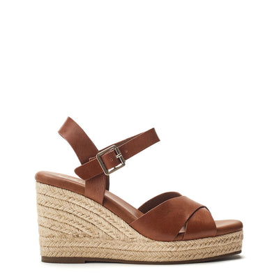 Jasminium Tan Leather Sandals