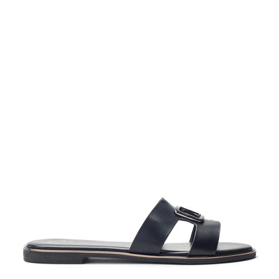 Jeanie Black Porvair Sandals