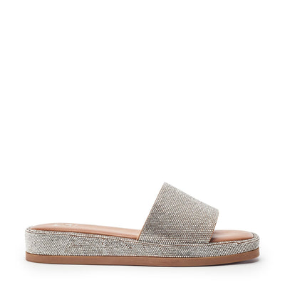 Jelena Silver Diamante Sandals