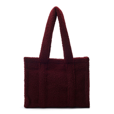 Jemima Bag Burgundy Faux Fur 