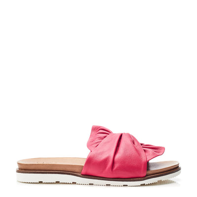 Jemini Raspberry Leather Sandals