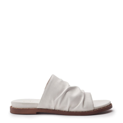 Jerri White Leather Sandals