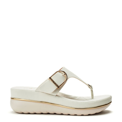 Jesse Off White Leather Sandals