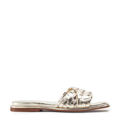 Jina Gold Leather Sandals