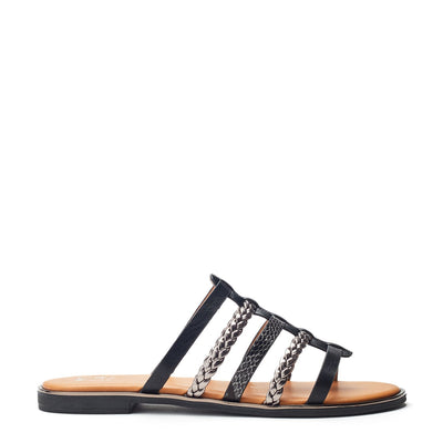 Junie Black Porvair Sandals