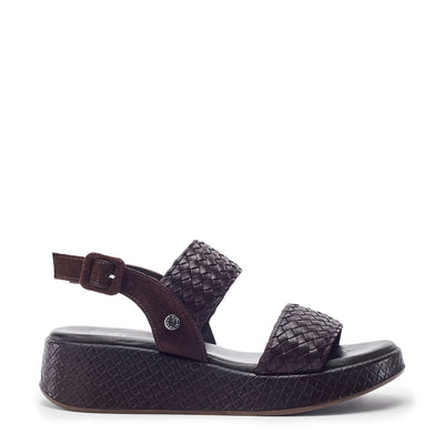 Kaccia Dark Brown Leather Sandals