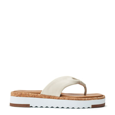 Kadence Off White Leather Sandals