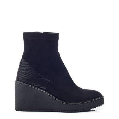 Kallie Black Alcantara Boots