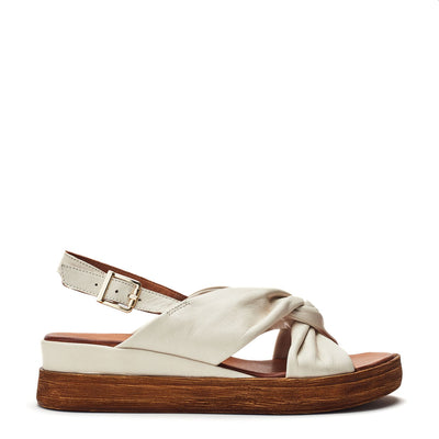 Kalmia Off White Leather Sandals