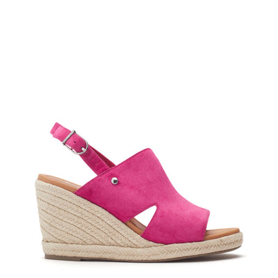 Kanji Pink Suede Sandals
