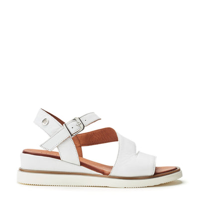 Kapur White Leather Sandals