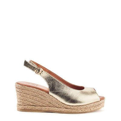 Karisa Gold Leather Sandals