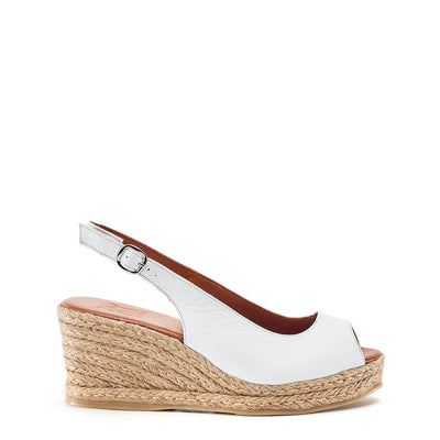Karisa Off White Leather Sandals