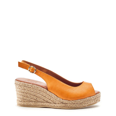 Karisa Orange Leather Sandals