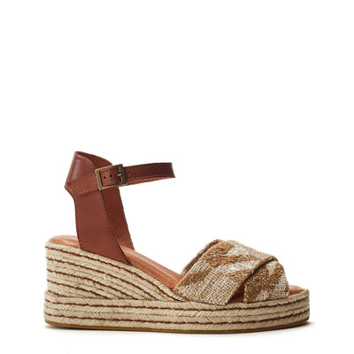 Kassia Tan Textile Sandals