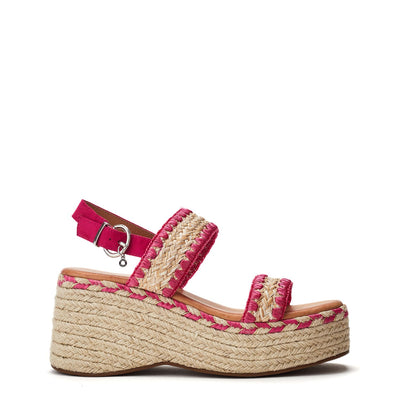 Kelila Pink Textile Sandals