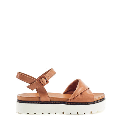Kiarra Tan Leather Sandals