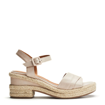 Kizara Cream Leather Sandals