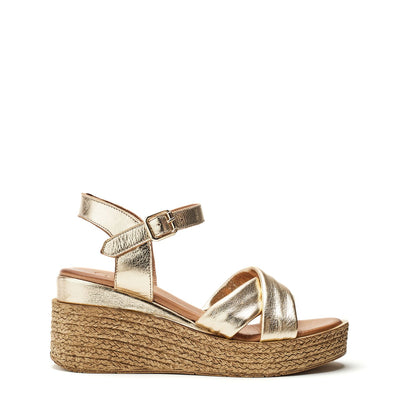 Kona Gold Leather Sandals