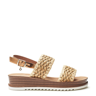 Kyraa Natural Textile Sandals