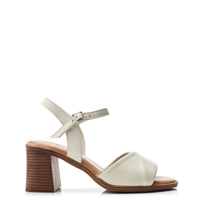 Lanie Off White Leather Sandals