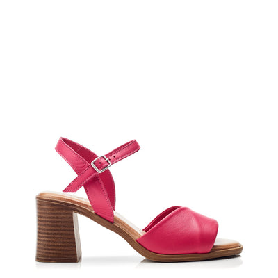 Lanie Pink Leather Sandals