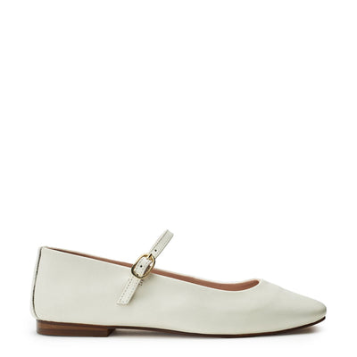 Larina Off White Leather Shoes