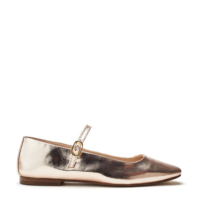 Larina Rose Gold Leather Shoes