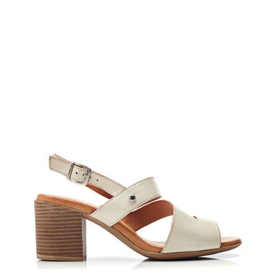 Laya Off White Leather Sandals