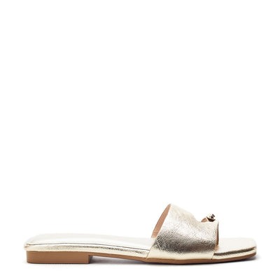 Leera Gold Porvair Sandals