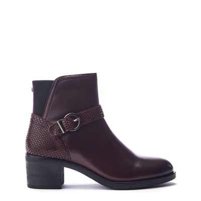 Leighton Burgundy Leather Boots