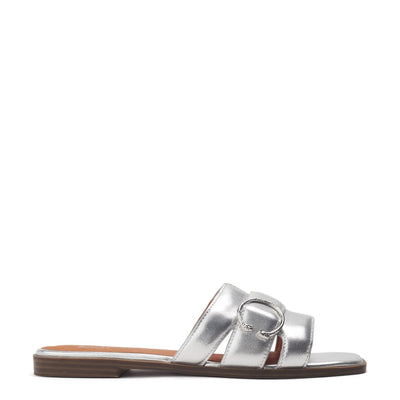 Liatris Silver Leather Sandals