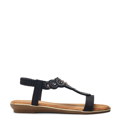 Lilisha Black Porvair Sandals