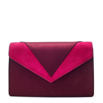 Livelia Clutch Burgundy Alcantara 