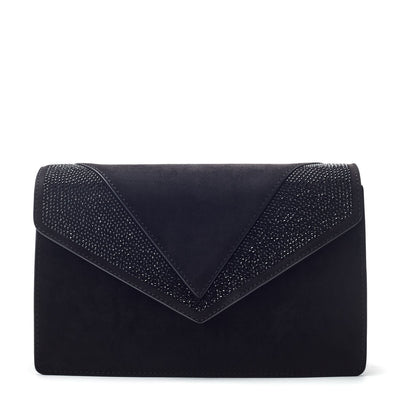 Livelia Clutch Black Alcantara 