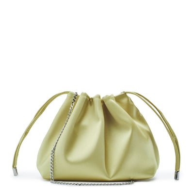Lotty Bag Lime Green Satin 