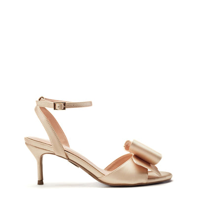 Lotty Gold Satin Sandals