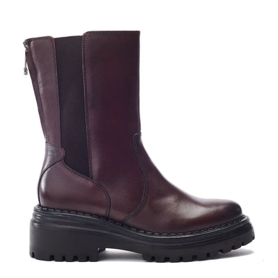Luccio Burgundy Leather Boots