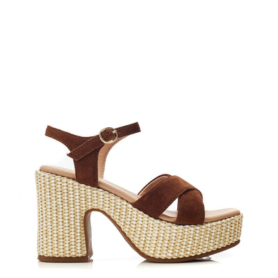 Luchiia Tan Suede Sandals
