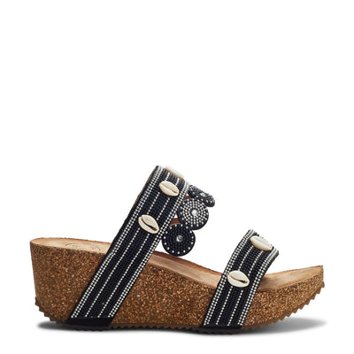Lurina Black Porvair Sandals