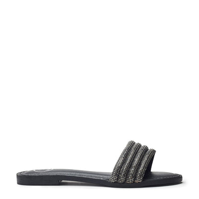 Lusina Black Porvair Sandals