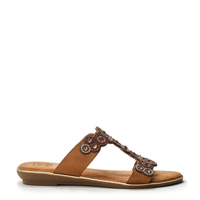 Lyrah Camel Porvair Sandals