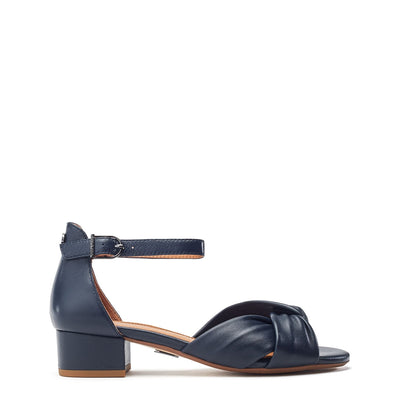 Macadamia Navy Leather Sandals